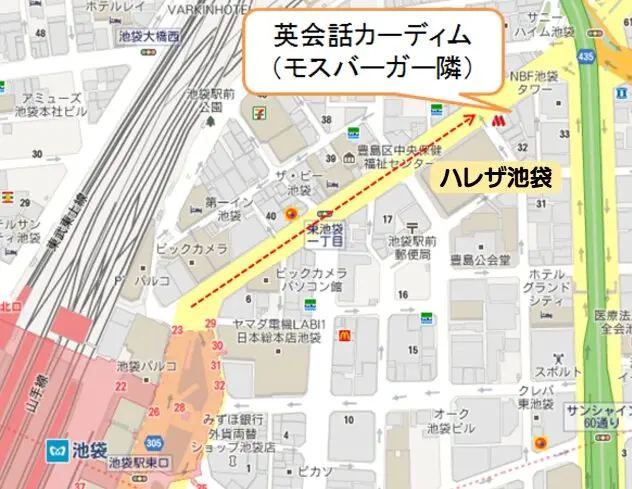 池袋校の地図